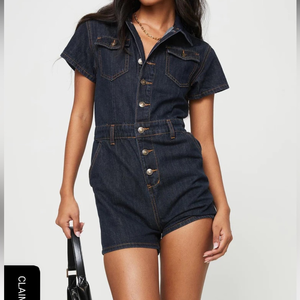 Denim romper
